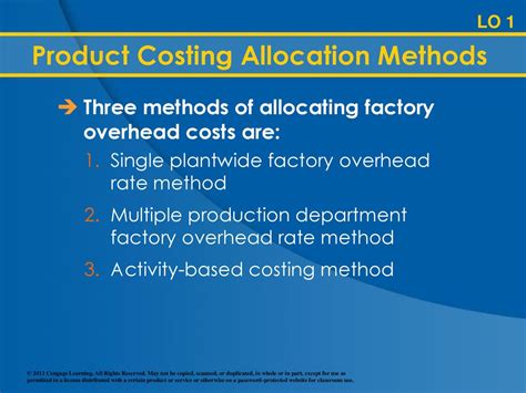 what are the three factory overhead allocation methods